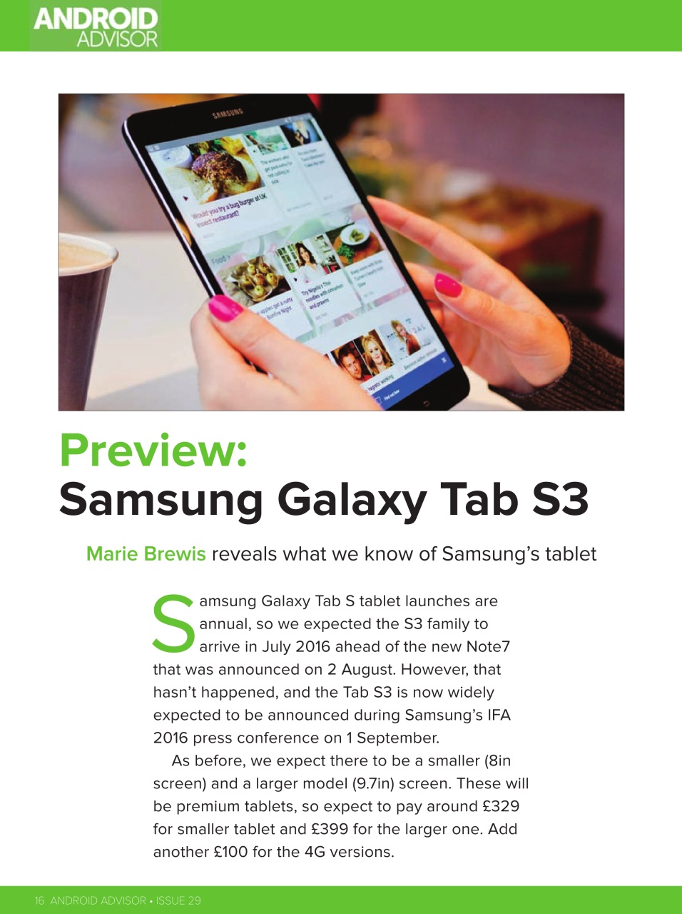 Android Advisor Preview Pages