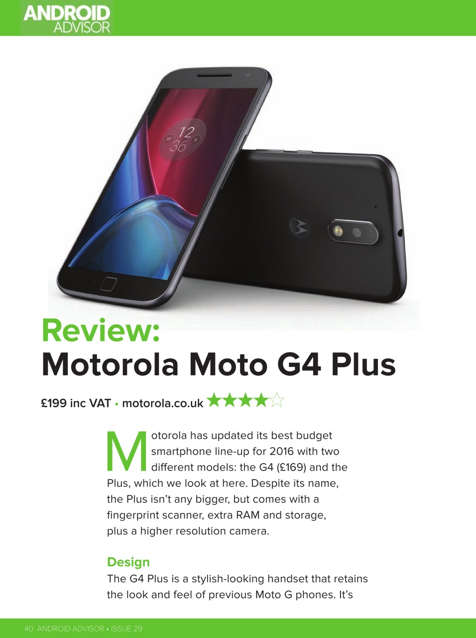 Android Advisor Preview Pages