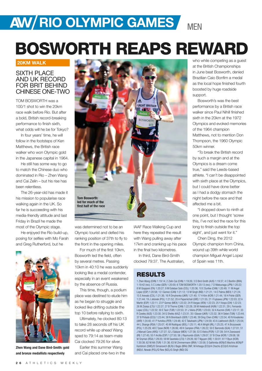 AW – Athletics Weekly Magazine Preview Pages