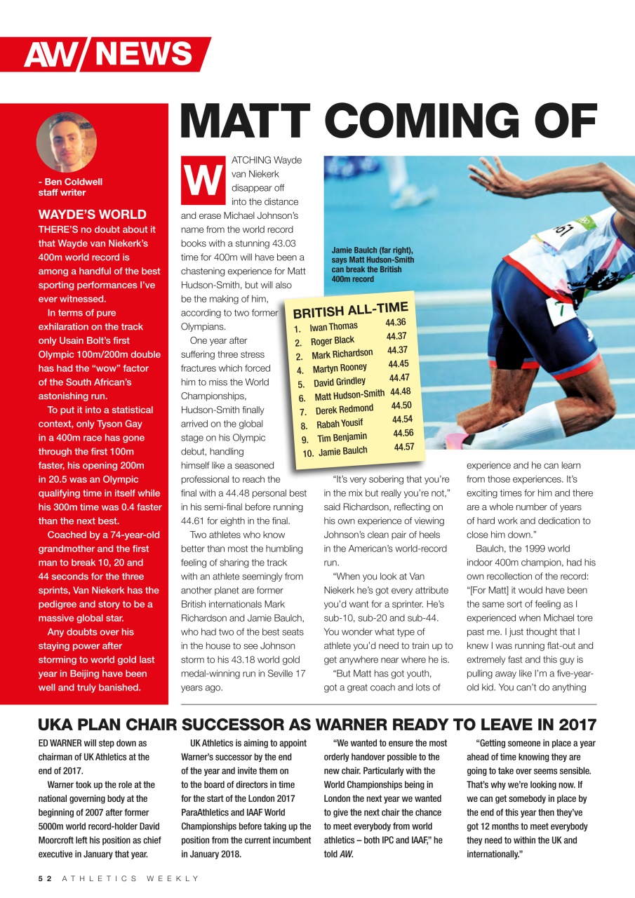 AW – Athletics Weekly Magazine Preview Pages