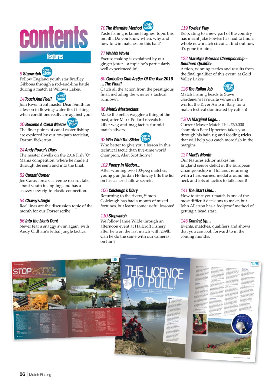 Match Fishing Preview Pages