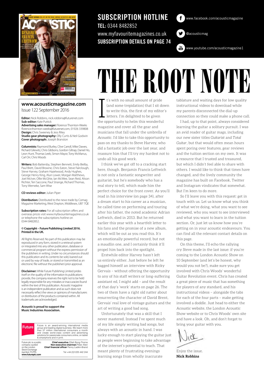 Acoustic Preview Pages