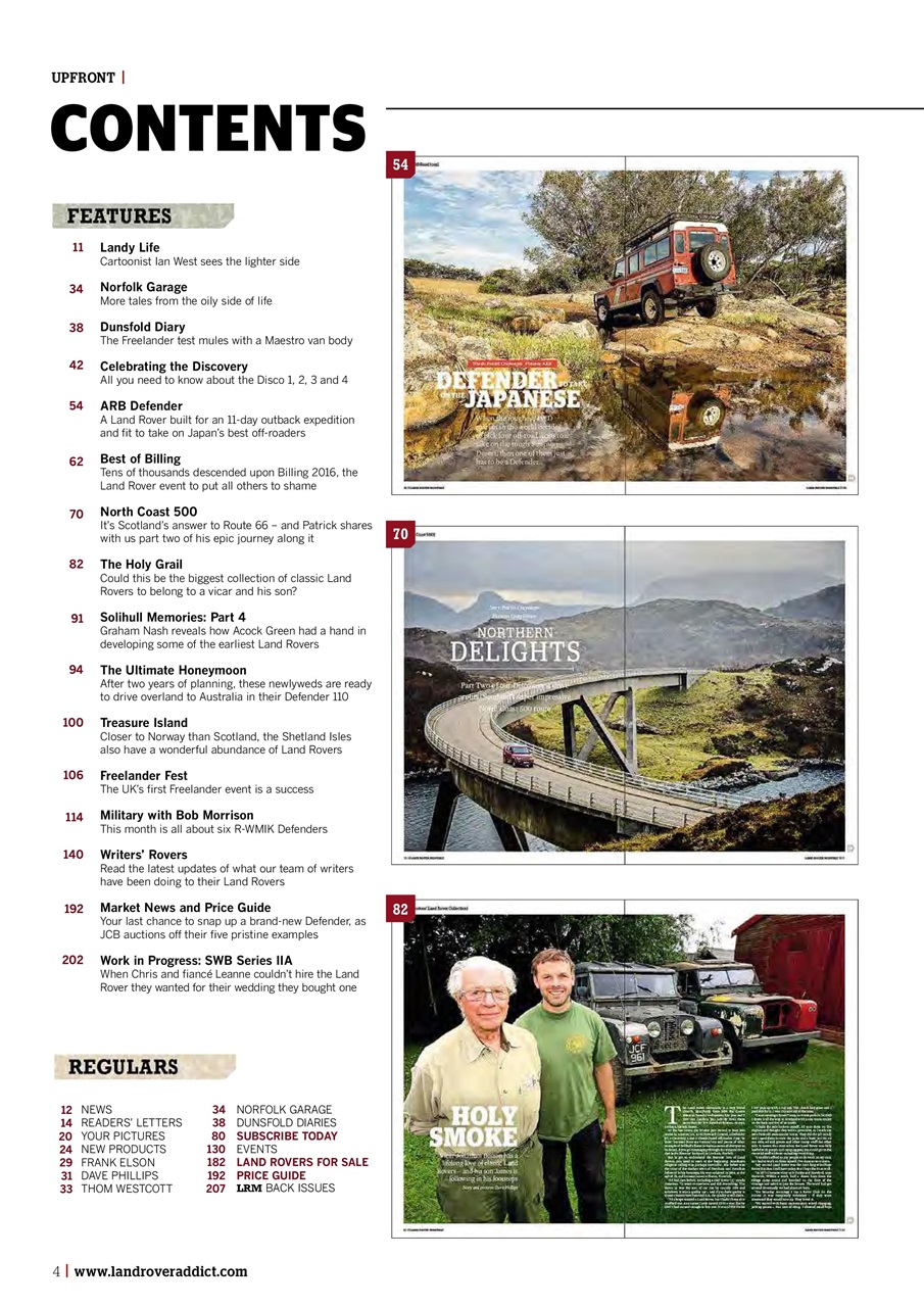 Land Rover Monthly Preview Pages