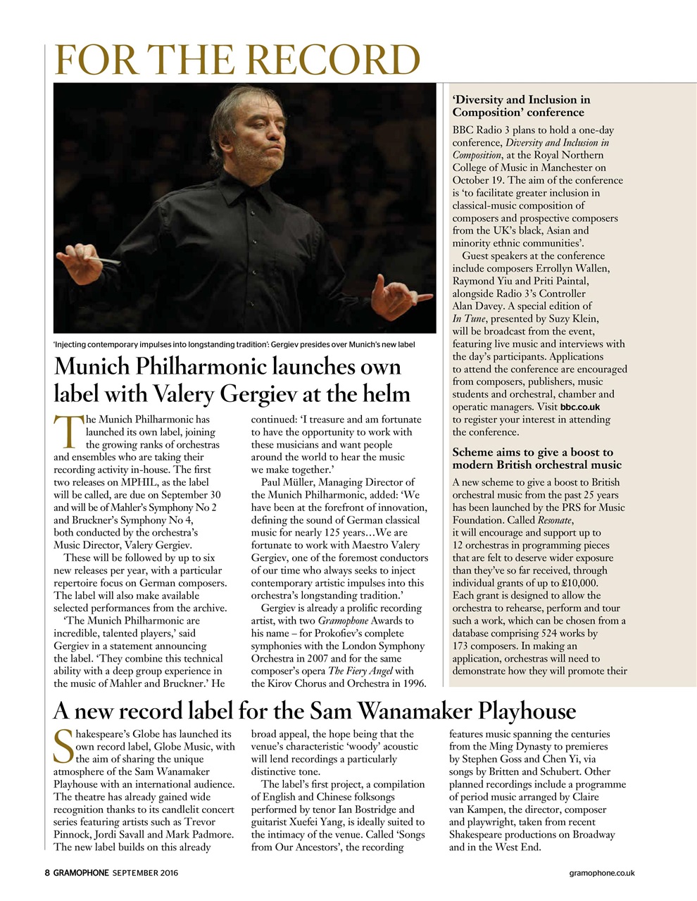 Gramophone Preview Pages