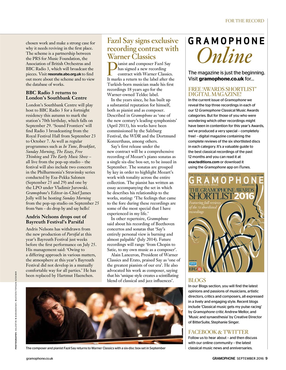 Gramophone Preview Pages
