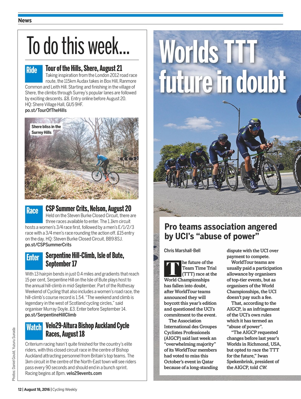 Cycling Weekly Preview Pages