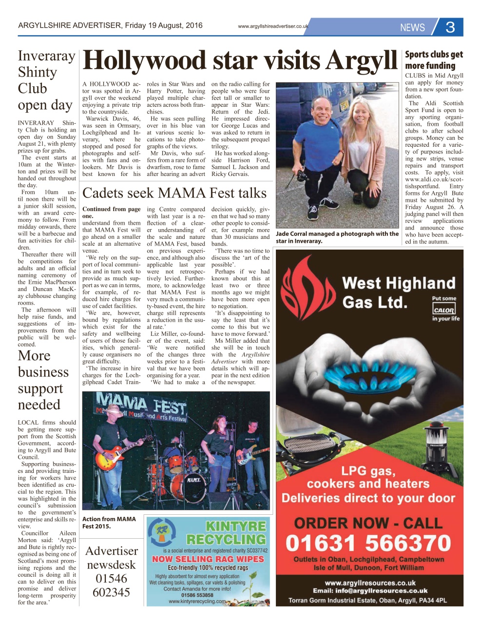 Argyllshire Advertiser Preview Pages