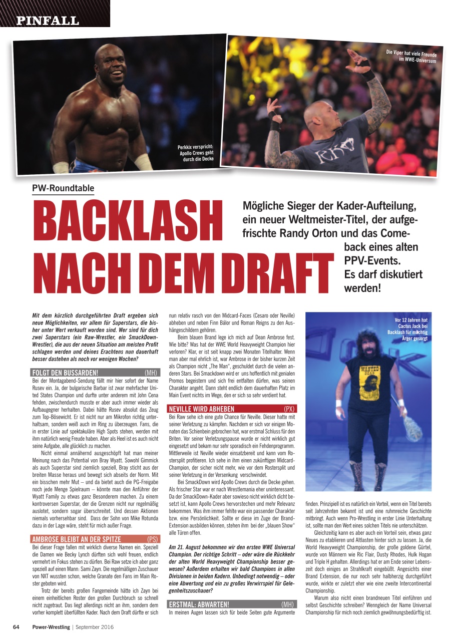Power-Wrestling Preview Pages