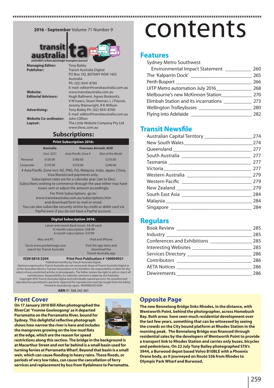 Transit Australia Preview Pages