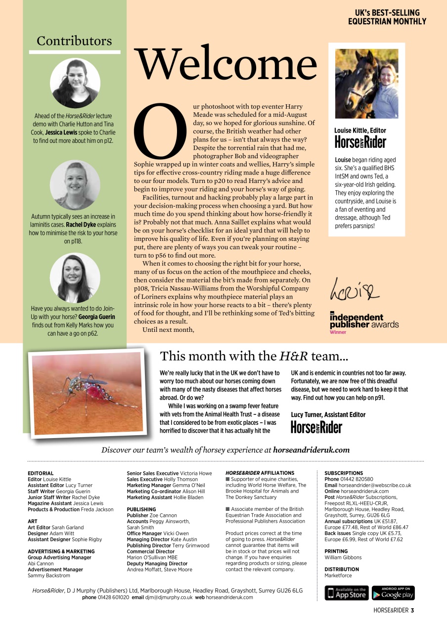 Horse&Rider Magazine - UK equestrian magazine for Horse and Rider Preview Pages