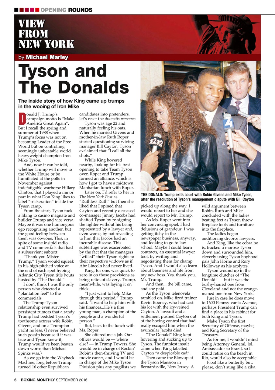 Boxing Monthly Preview Pages