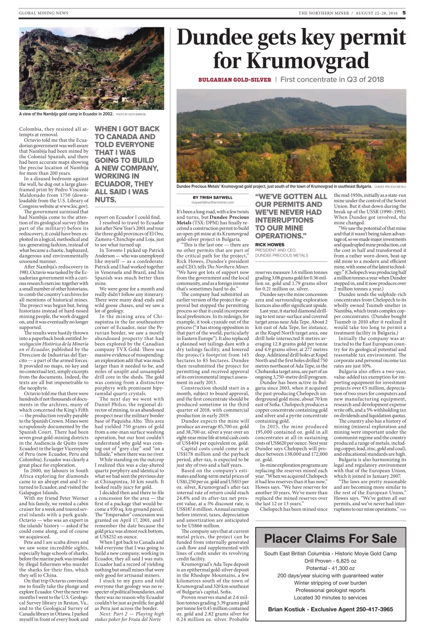 The Northern Miner Preview Pages