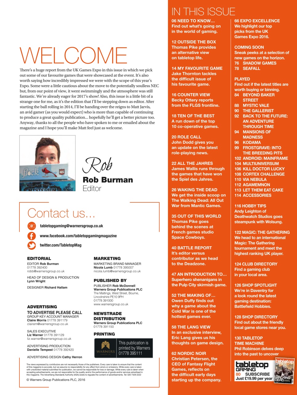 Tabletop Gaming Preview Pages