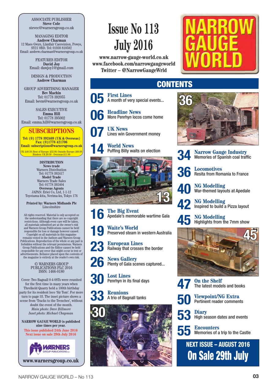 Narrow Gauge World Preview Pages