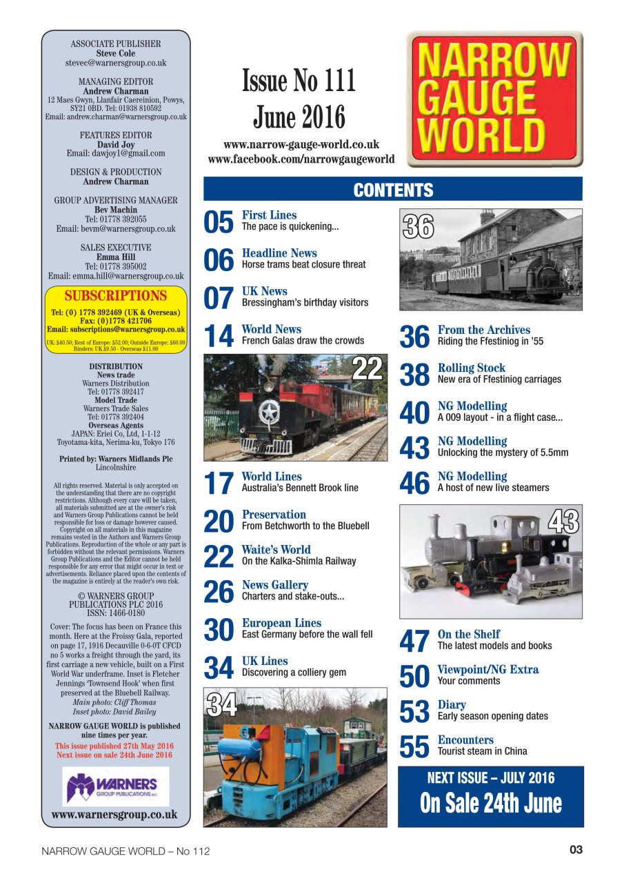 Narrow Gauge World Preview Pages