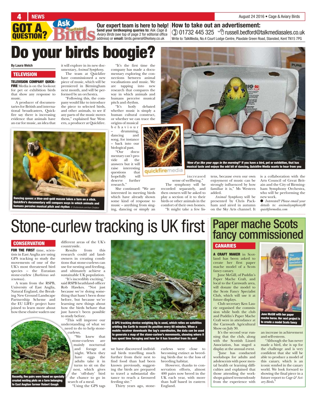 Cage & Aviary Birds Preview Pages