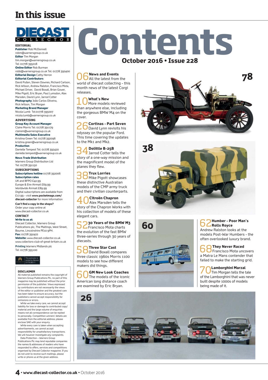 Diecast Collector Preview Pages