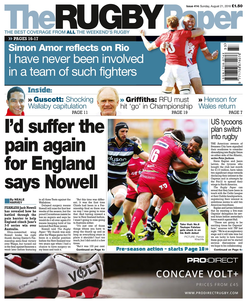 The Rugby Paper Preview Pages