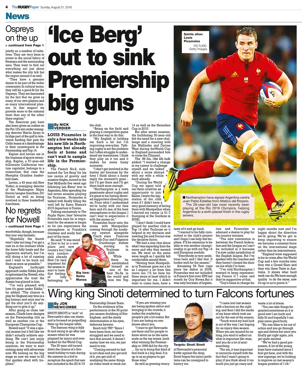 The Rugby Paper Preview Pages