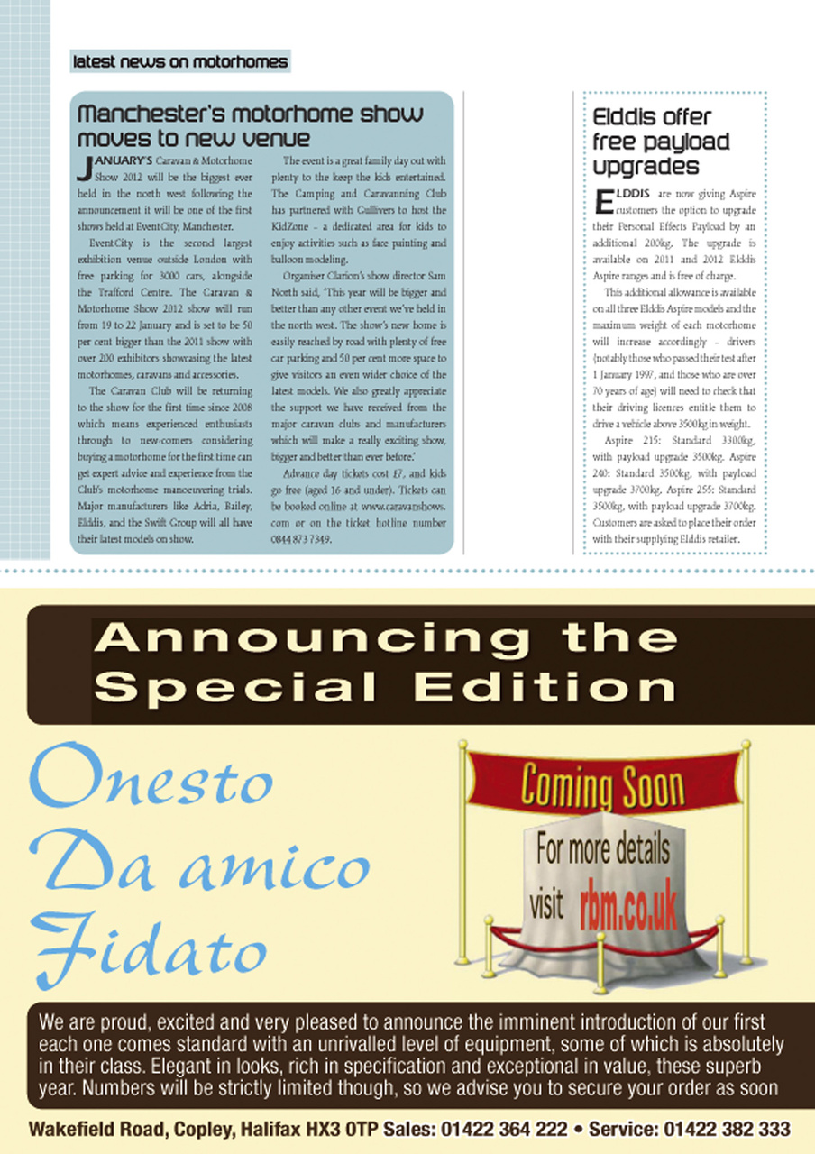 What Motorhome magazine Preview Pages