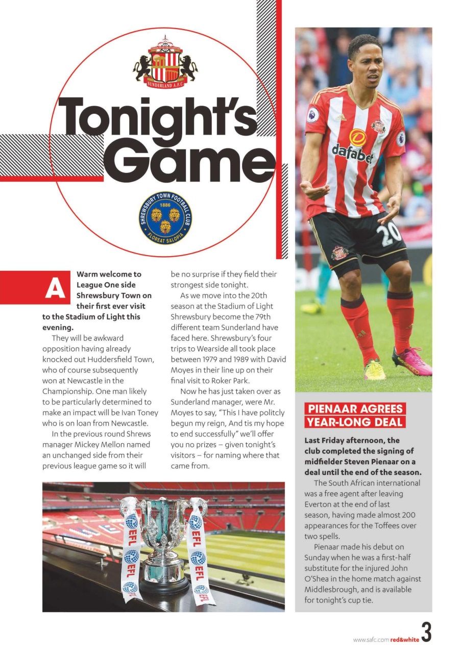 Sunderland FC Preview Pages