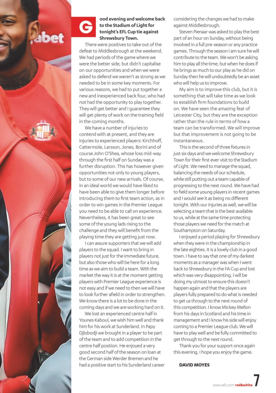 Sunderland FC Preview Pages