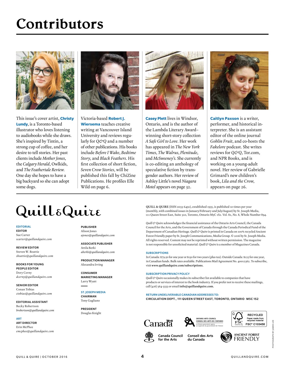 Quill & Quire Preview Pages