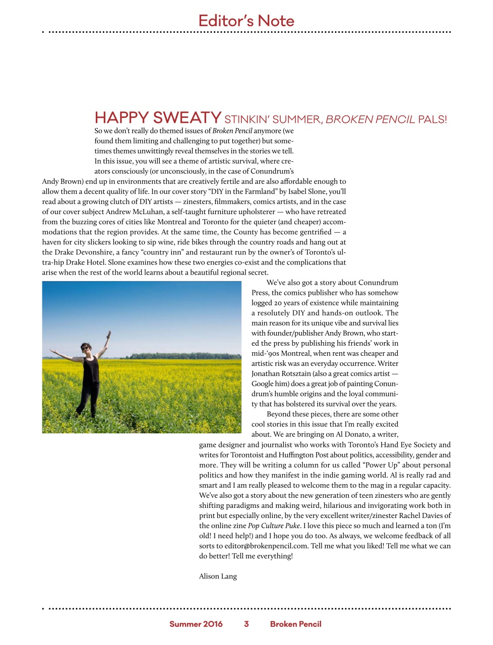 Broken Pencil Preview Pages