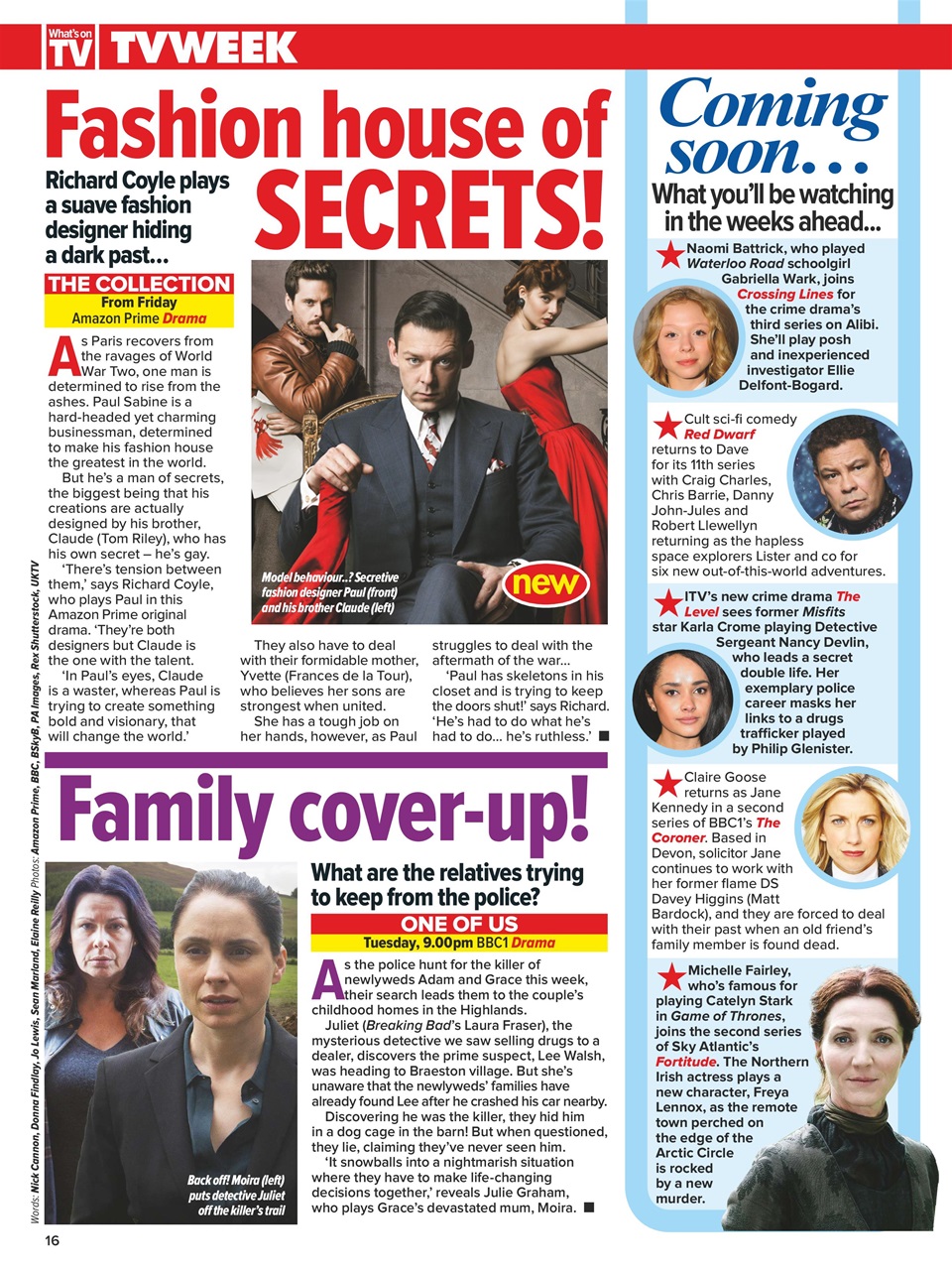 What's on TV Preview Pages