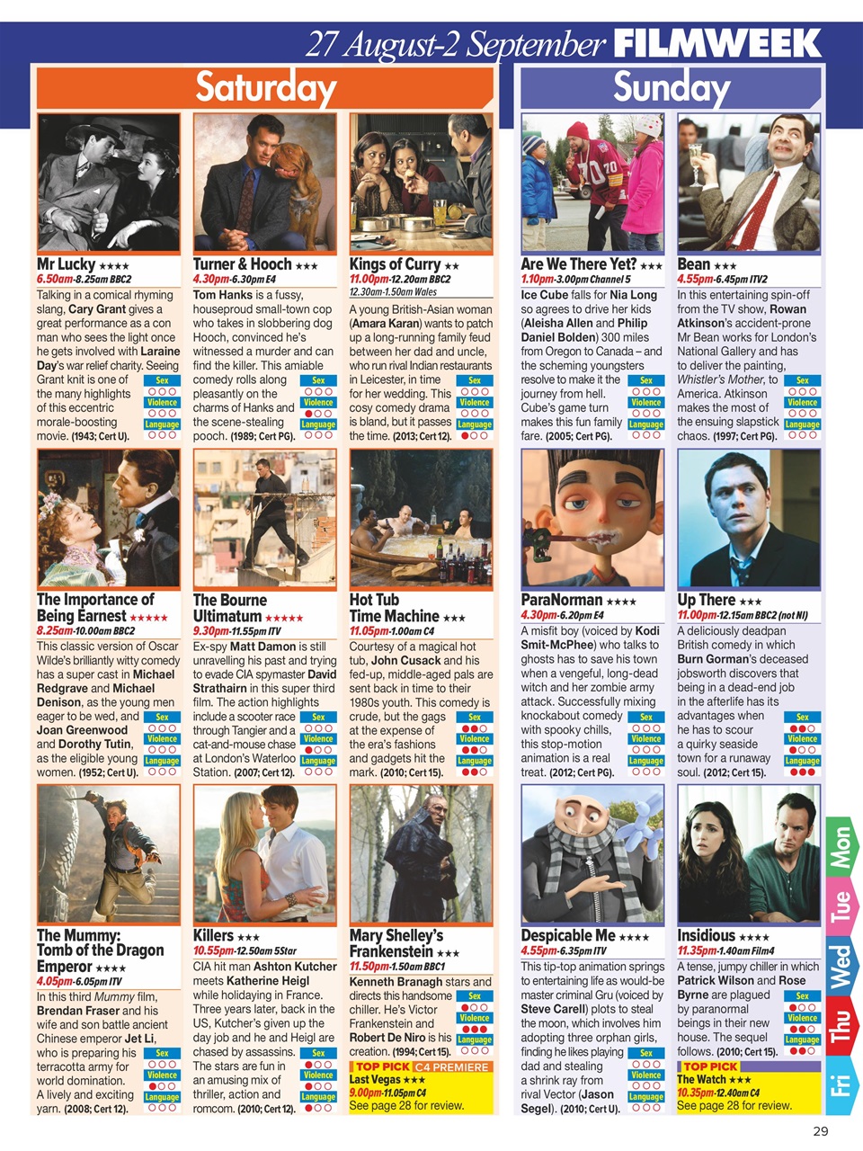 What's on TV Preview Pages