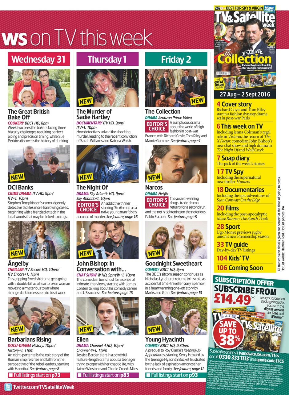 TV & Satellite Week Preview Pages