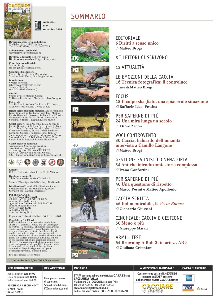 Caccia Magazine Preview Pages