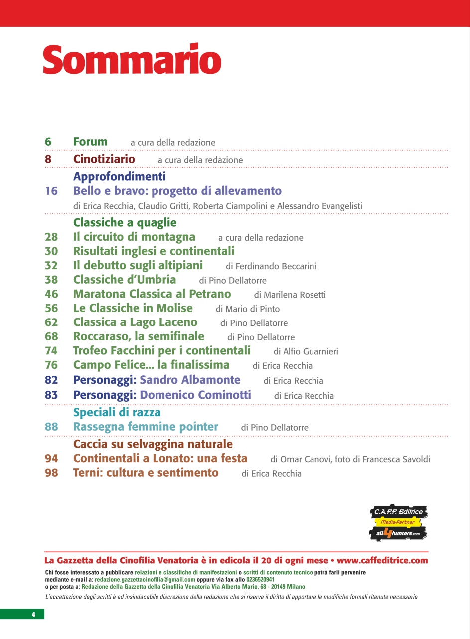 La Gazzetta Della Cinofilia Venatoria Preview Pages