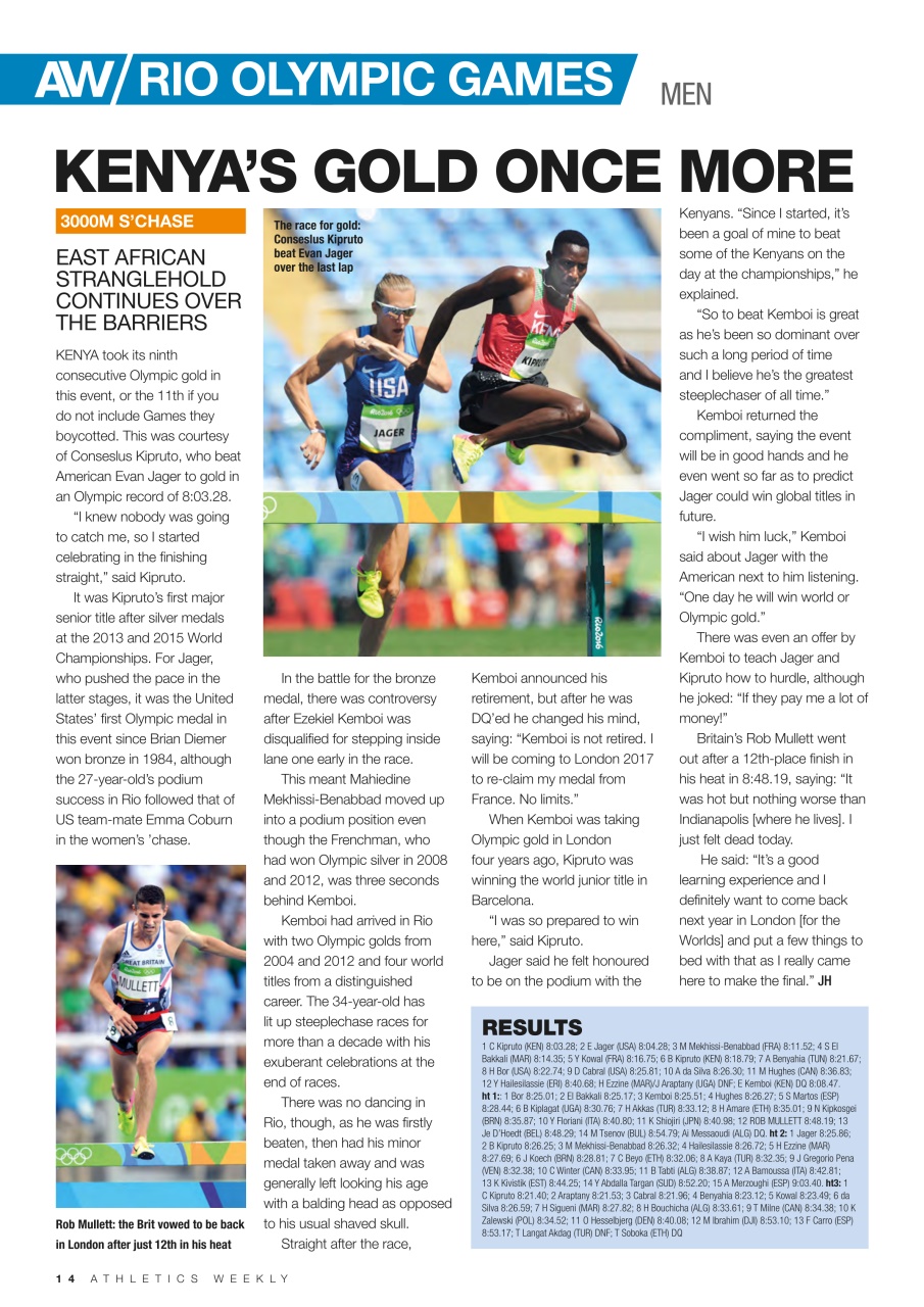 AW – Athletics Weekly Magazine Preview Pages