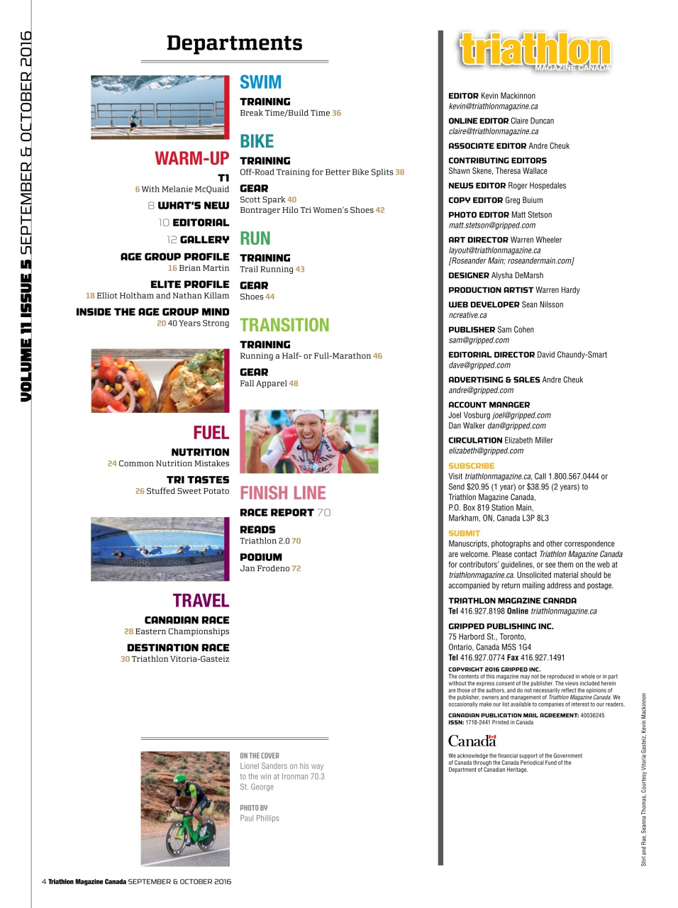 Triathlon Magazine Canada Preview Pages