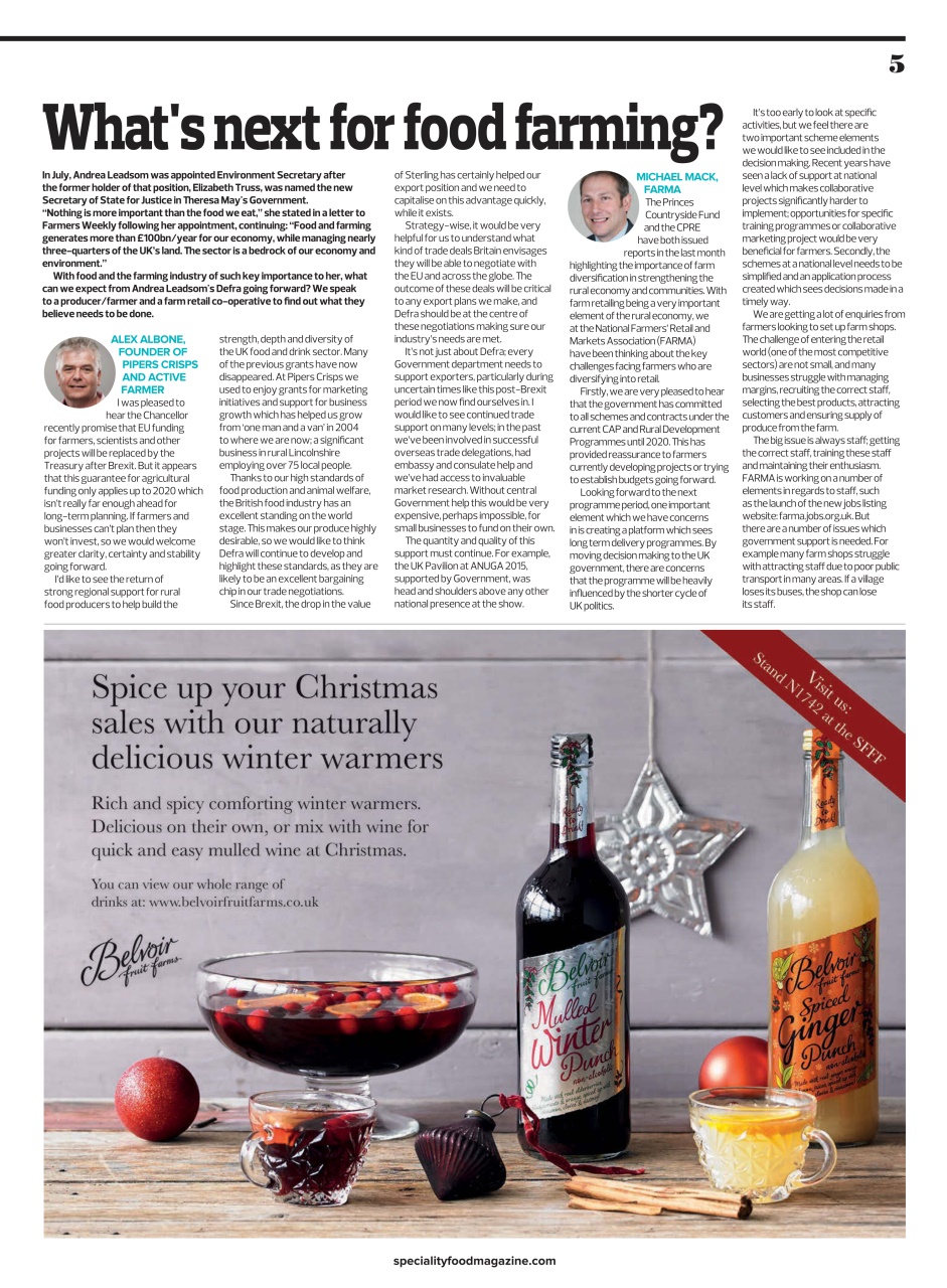 Speciality Food Preview Pages