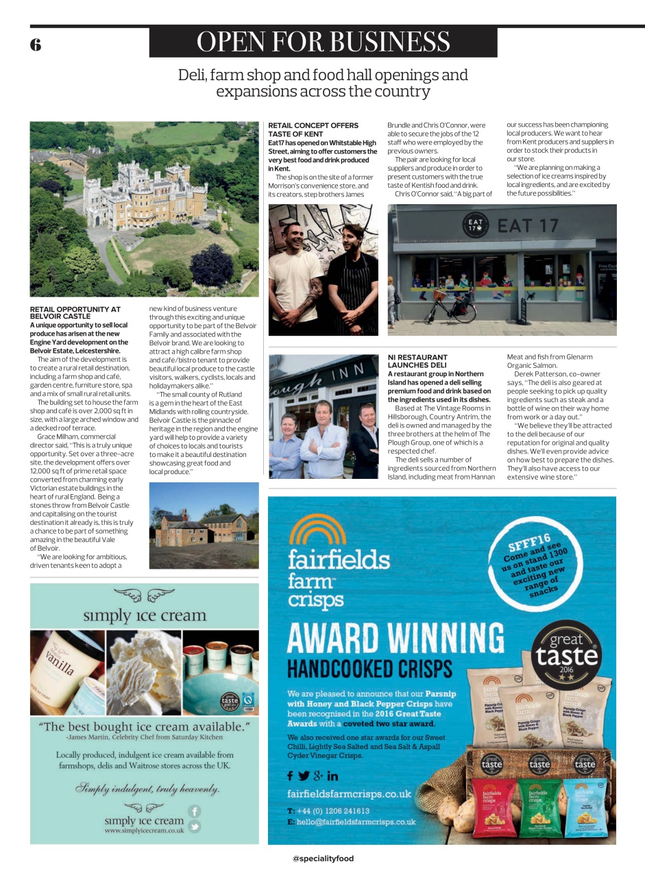 Speciality Food Preview Pages