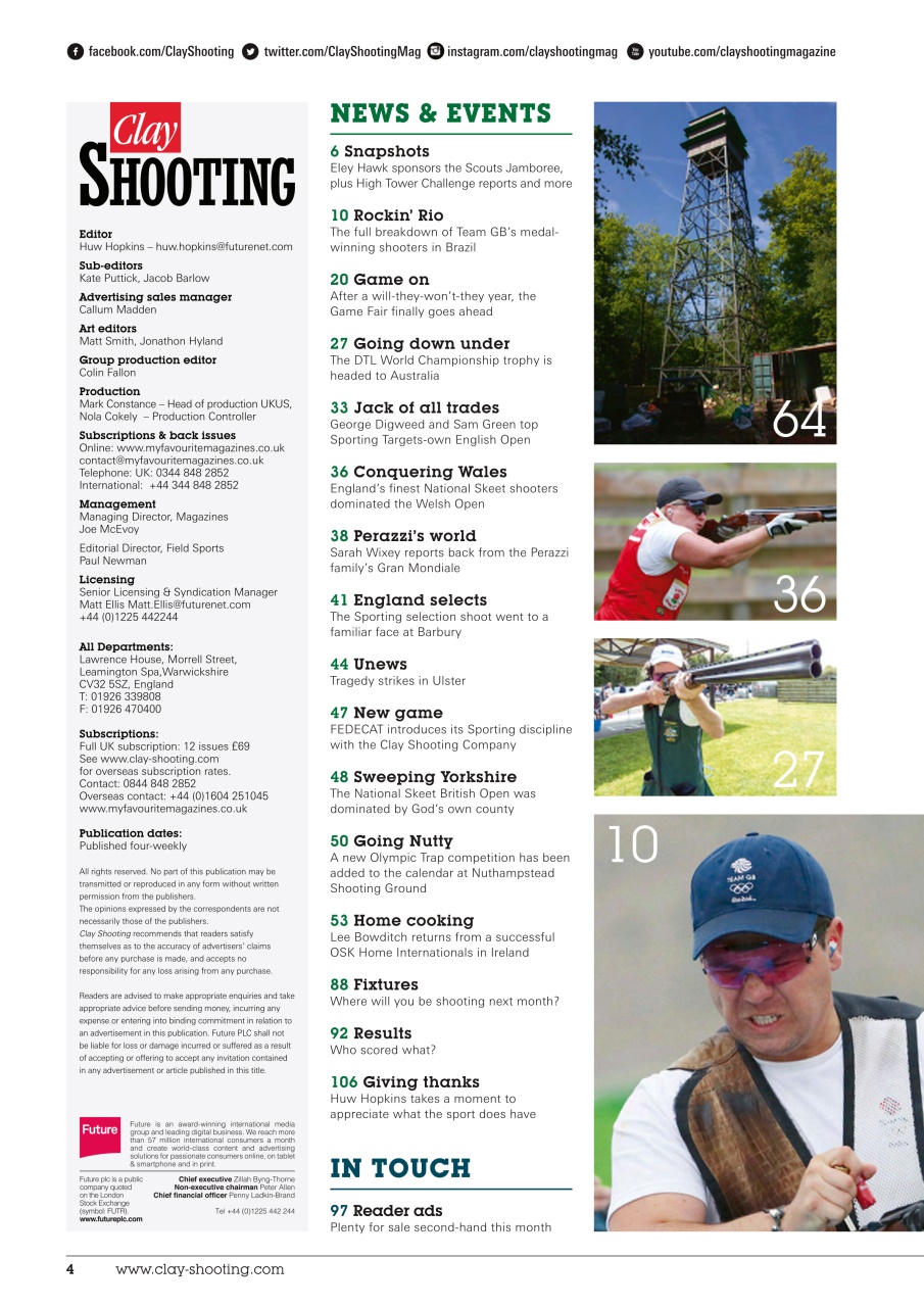 Clay Shooting Preview Pages