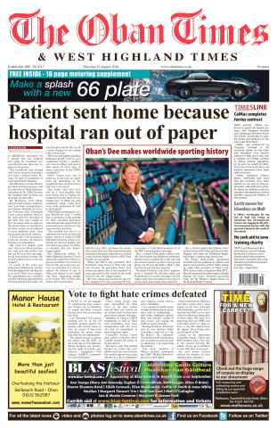 The Oban Times & Lochaber Times issue 25th August 2016