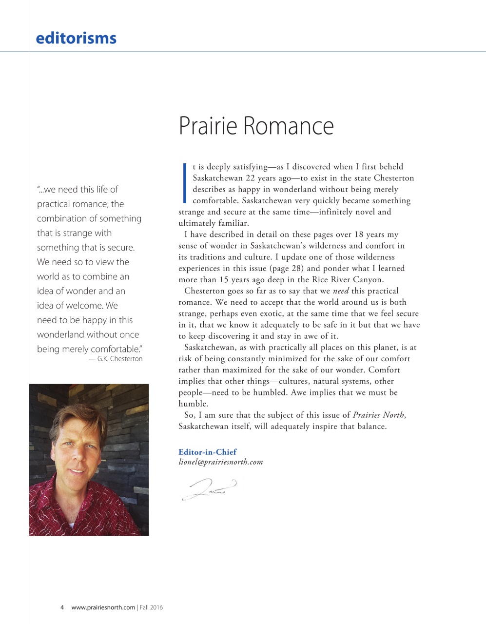 Prairies North Magazine Preview Pages
