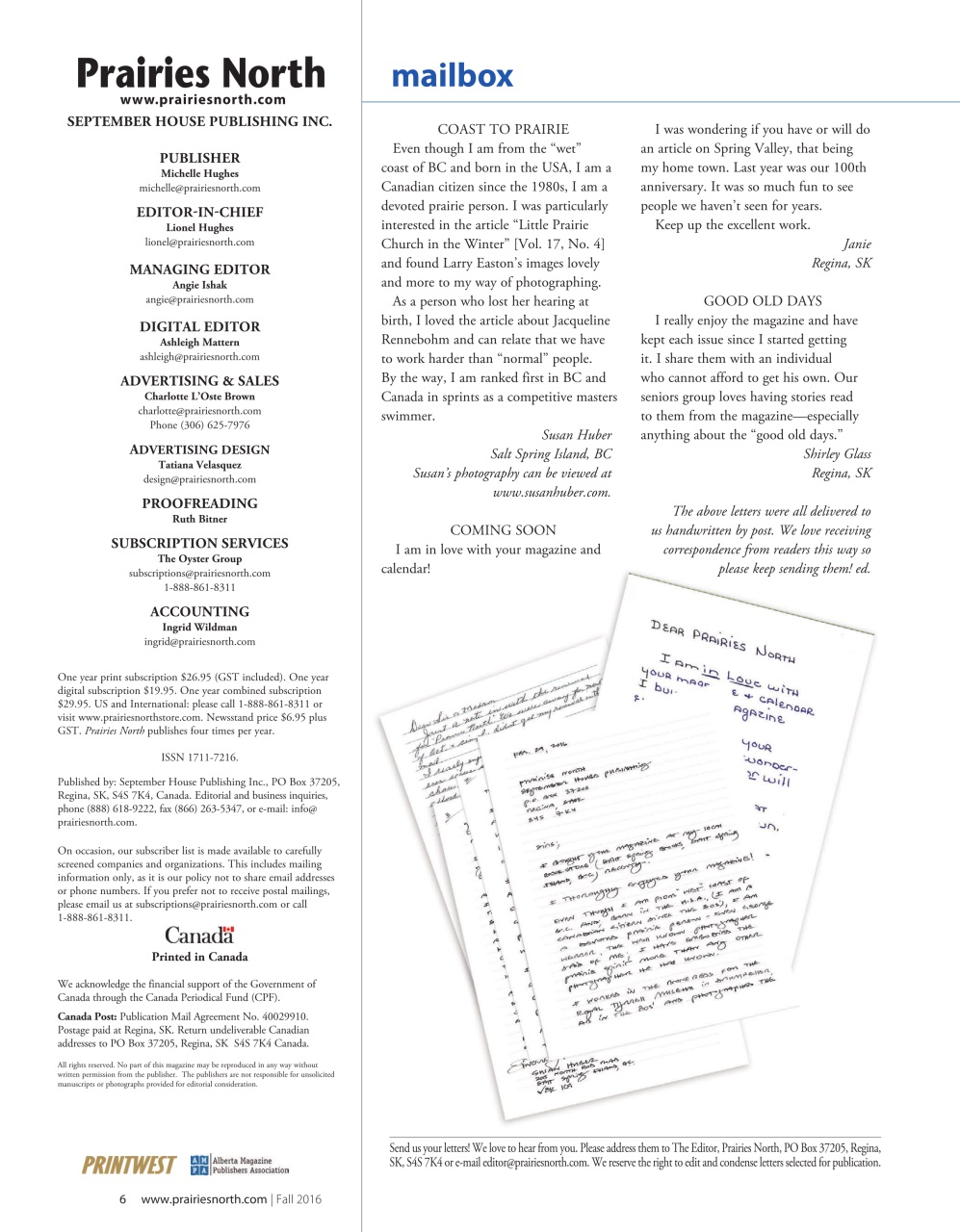 Prairies North Magazine Preview Pages