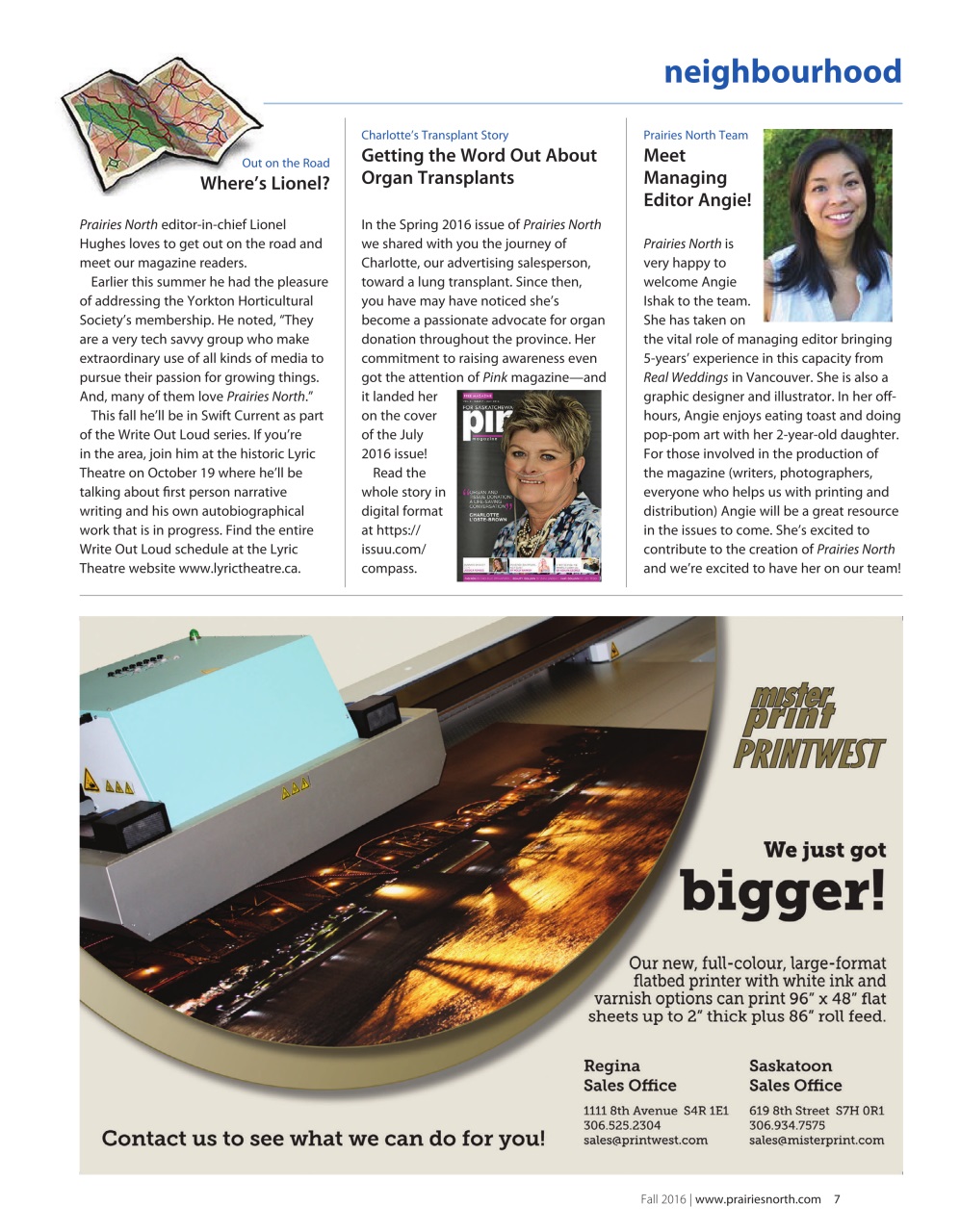 Prairies North Magazine Preview Pages