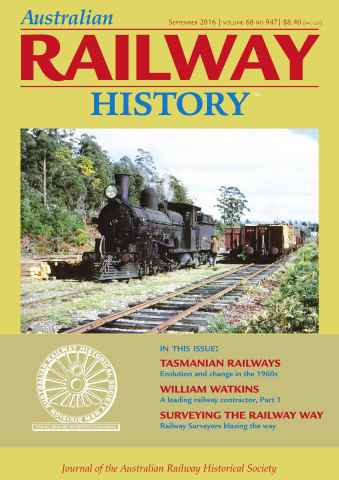 Australian Railway History issue September 2016