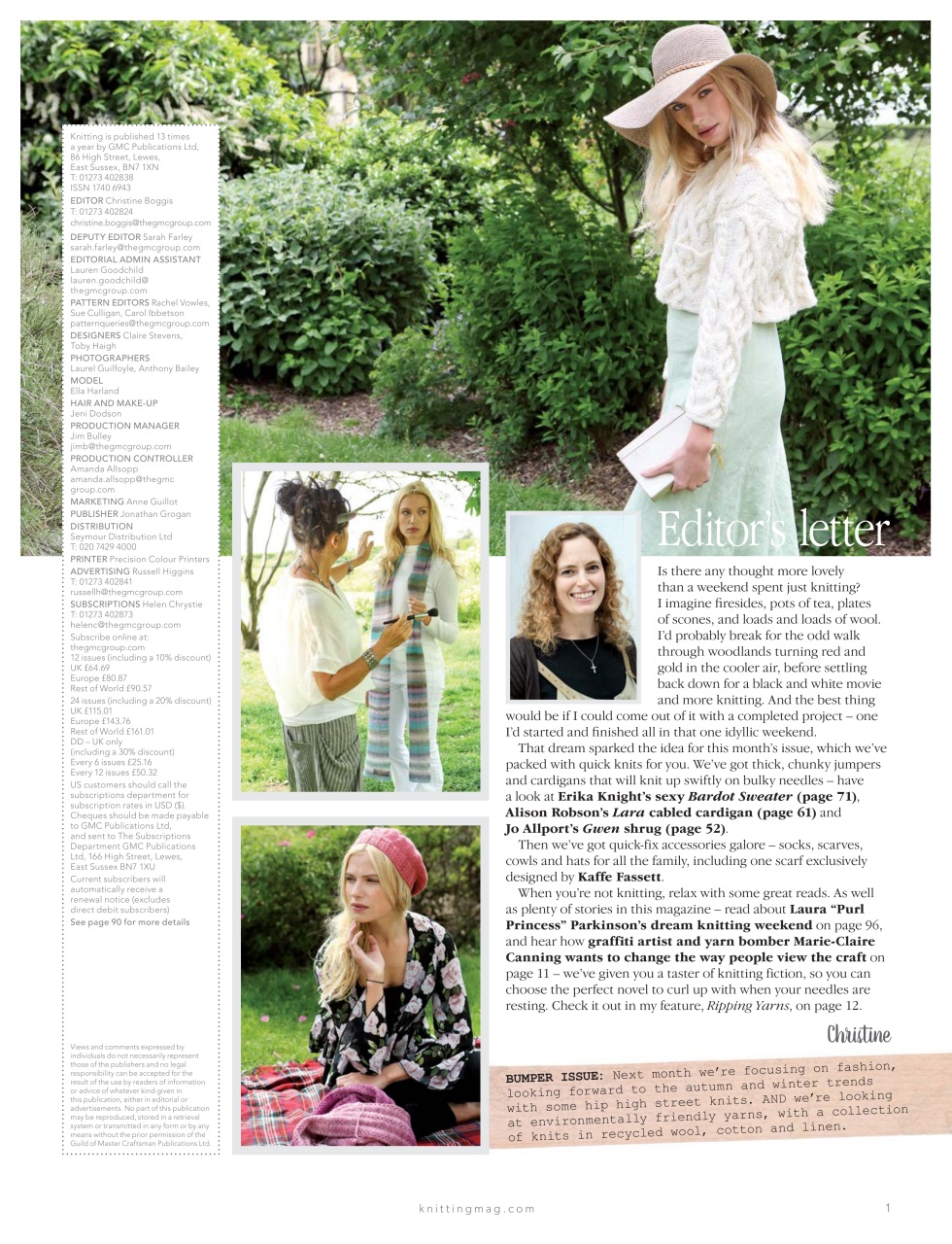 Knitting Preview Pages