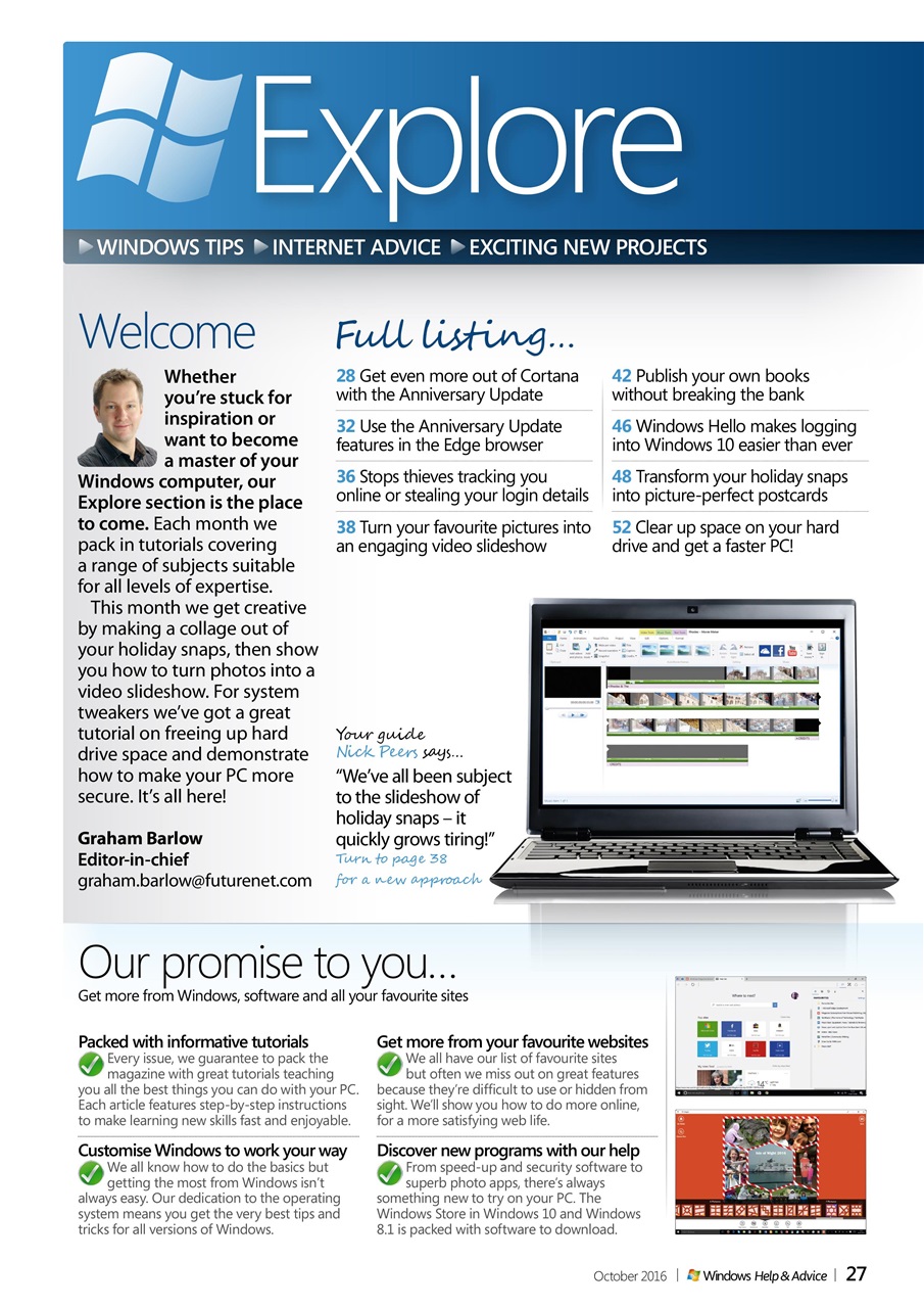 Windows Help & Advice Preview Pages