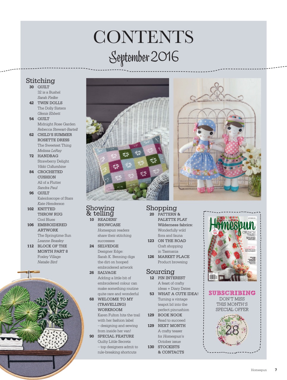 Homespun Preview Pages