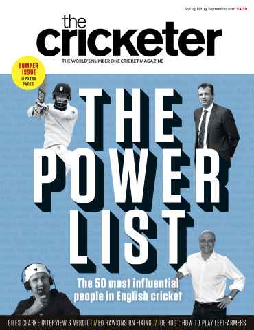 The Cricketer Magazine issue September 2016