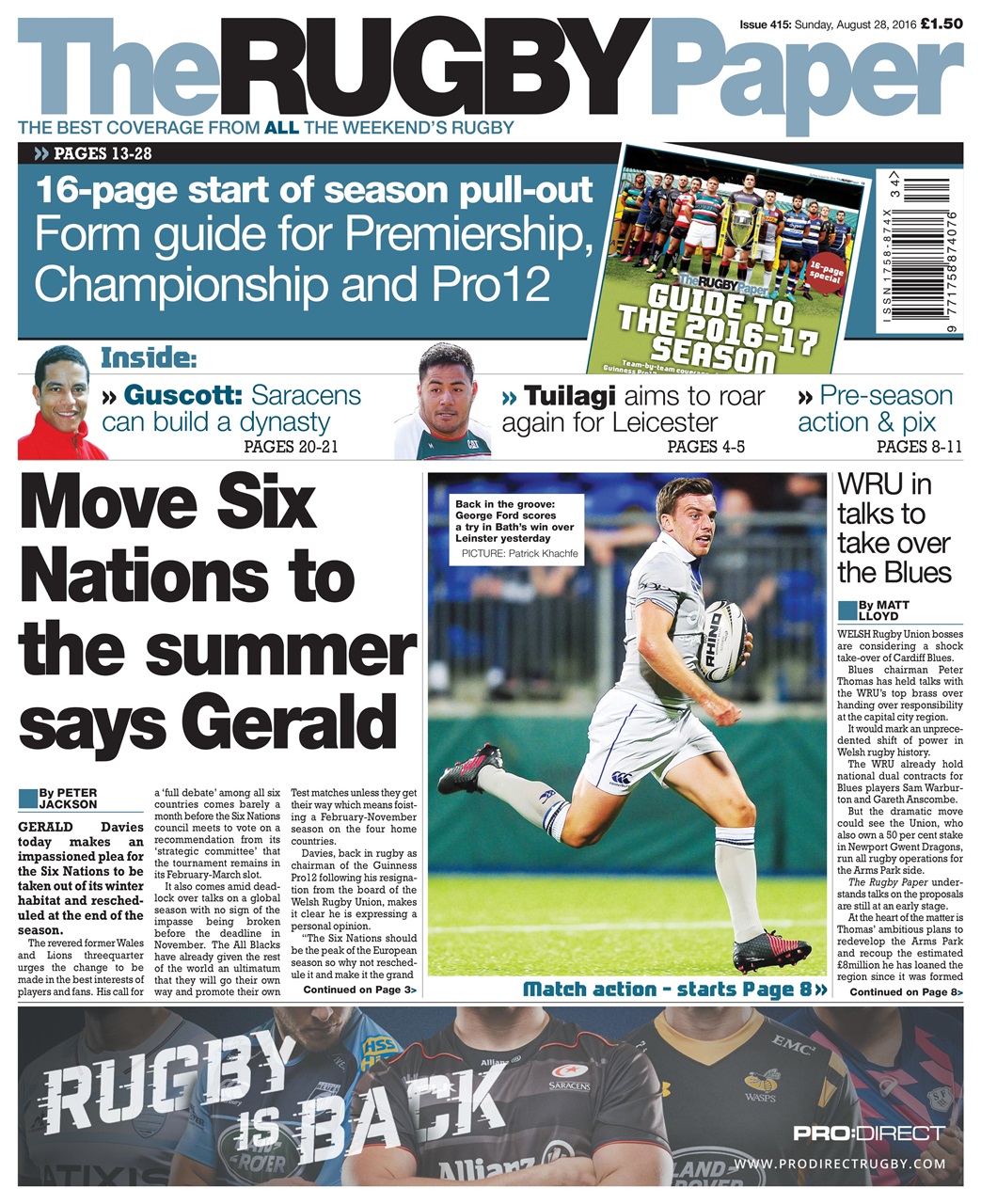 The Rugby Paper Preview Pages