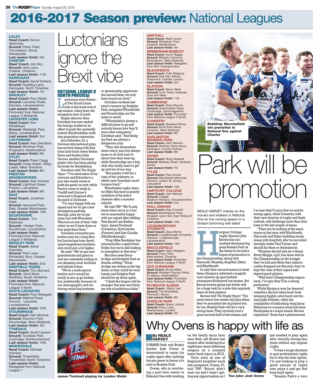 The Rugby Paper Preview Pages
