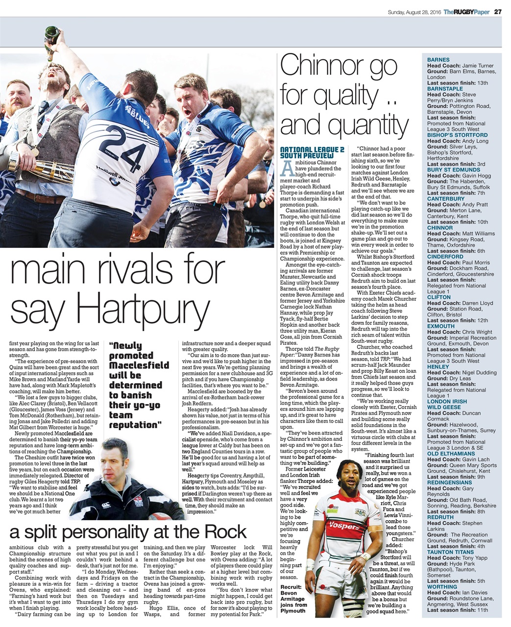 The Rugby Paper Preview Pages